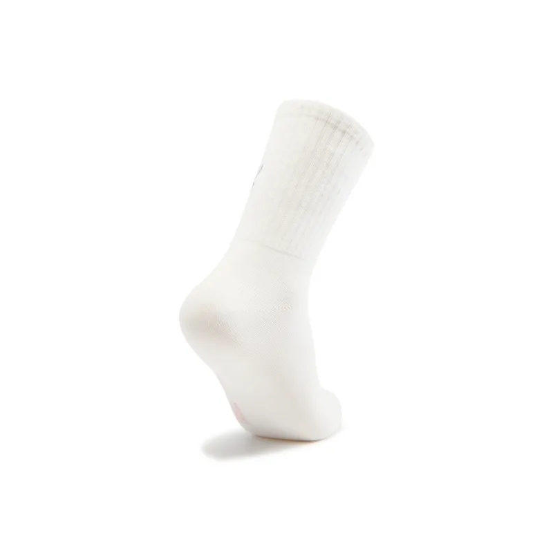 LiNing Sports Life Collection Mid Calf Socks Unisex 1 Pack White-2