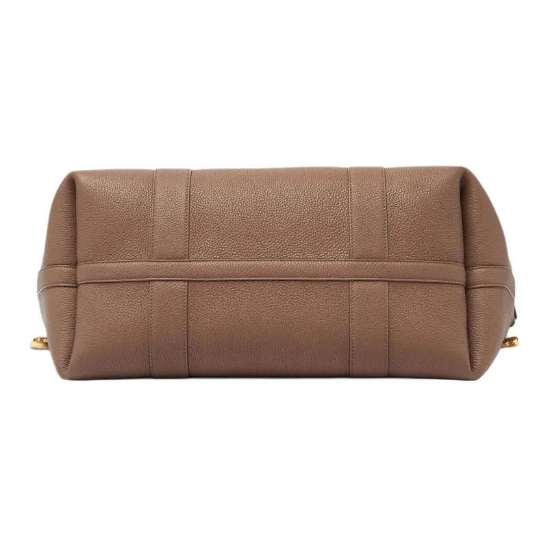 Loro Piana Ghiera Cow Leather Handbag Large Size Women's Fossil Color-3