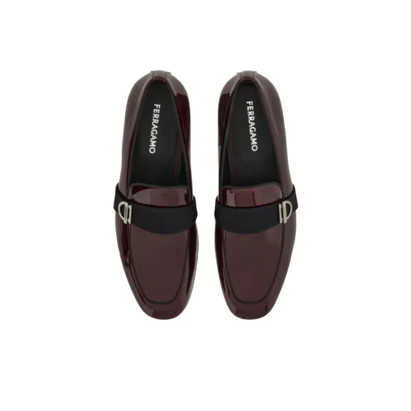 FERRAGAMO GANCINI Loafers Men's Dark Red-3
