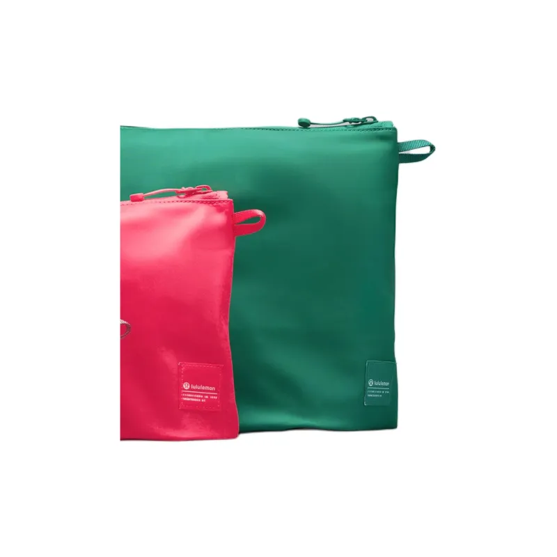 Lululemon Lightweight Series Nylon Combo Set Unisex Cascadia Green/Glaze Pink/Oasis Blue-3