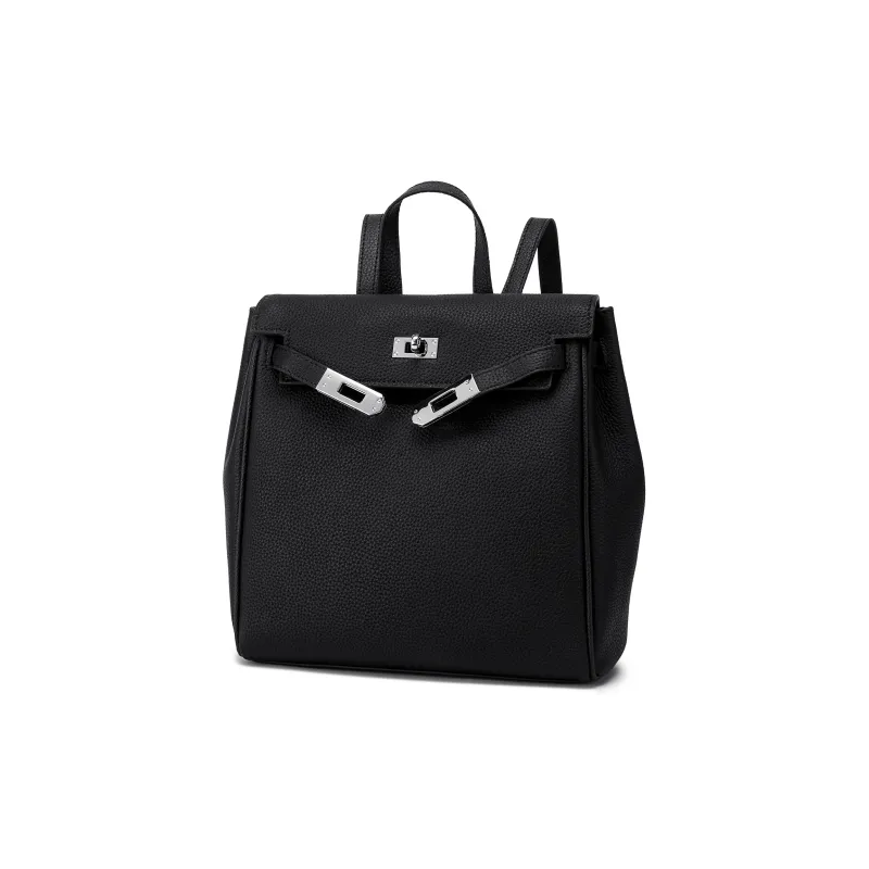 FAIRWHALE PU Backpack Regular Women's Black/Brown/Ebony-1