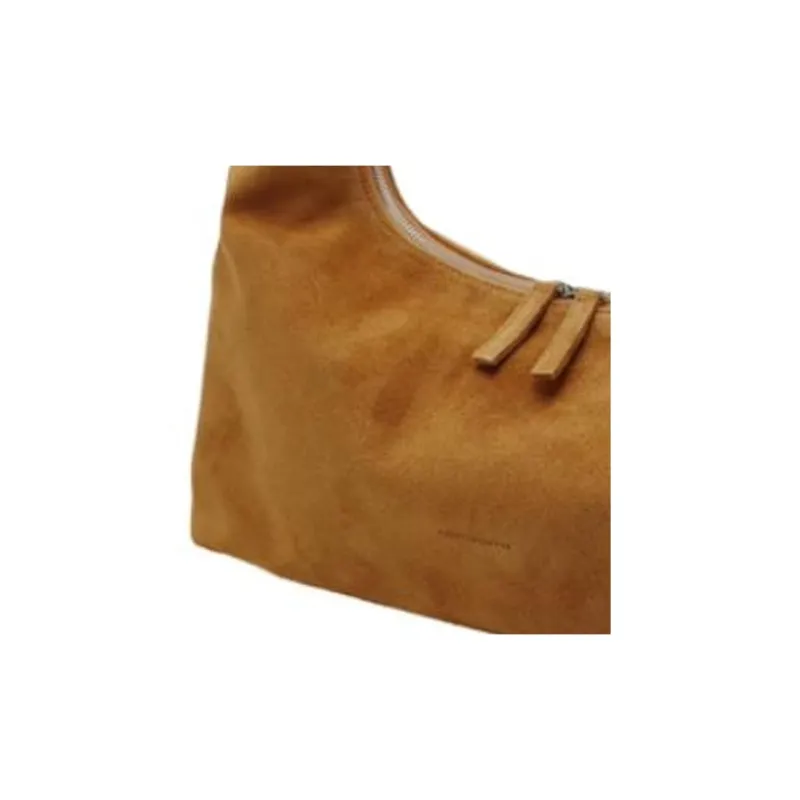 MARGE SHERWOOD Suede Cow Leather One Shoulder Handbags Medium Size Women's Dark Khaki-2