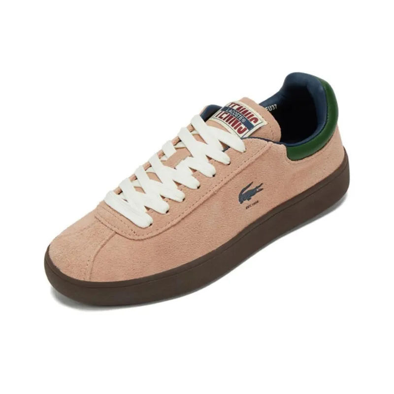 LACOSTE Low Top Skateboard Shoes Women's Pink Brown Green-1