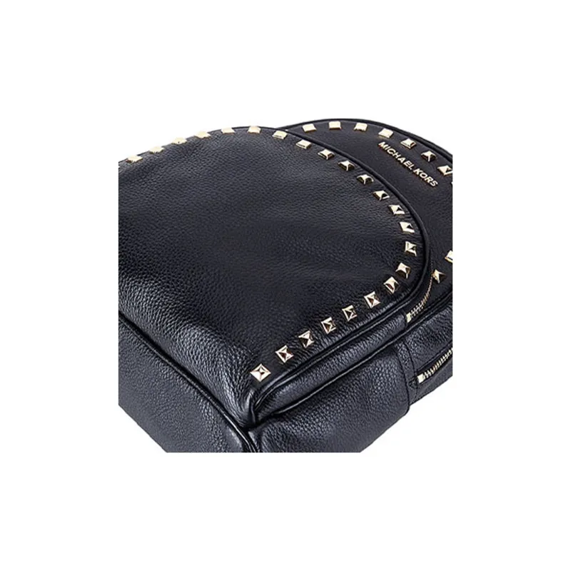 MICHAEL KORS Abbey Leather Backpack Women's Black-4