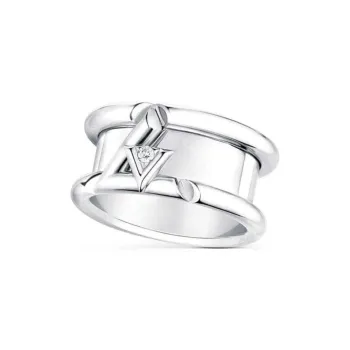 LOUIS VUITTON Lv Volt One Band Ring White Gold And Diamond