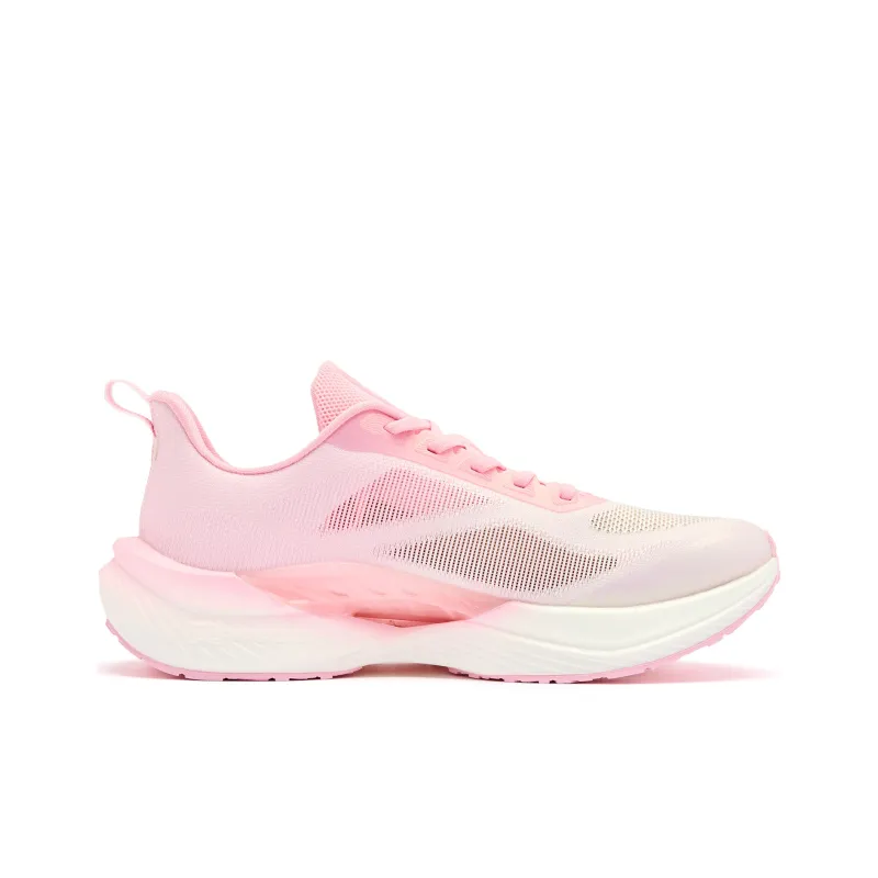 QIAODAN Cushioning Anti Slip And Wear Resistant Low Top Casual Running Shoes Women's Jordan White Cherry Blossom Pink-1