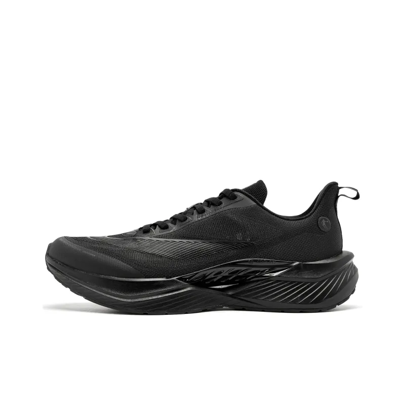 QIAODAN Cushioning Anti-Slip And Wear-Resistant Low-Top Casual Running Shoes Men's Black Lightning Gray-0