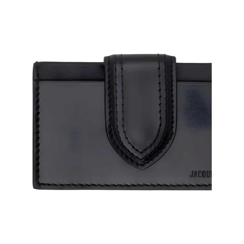 Jacquemus Smooth Leather Card Holder Women's Black-3
