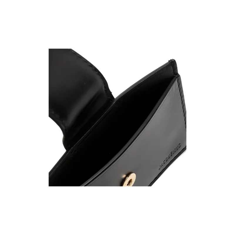 Jacquemus Smooth Leather Card Holder Women's Black-4