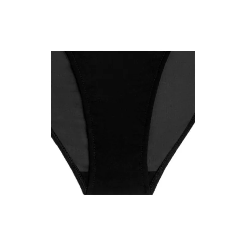 CELINE Triomphe Mulberry Silk Georgette Underwear Underpants Women's 1 Pack Black-3