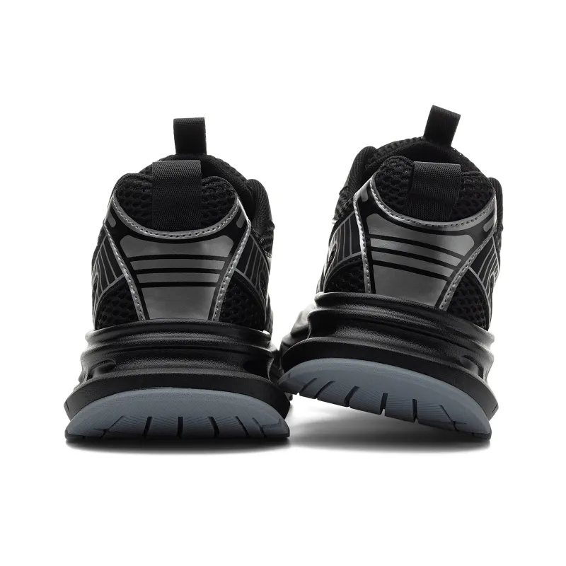 JEEP SPIRIT Height Increasing Lightweight Slip Resistant Low Top Chunky Sneakers Men's Graphite Silver-5