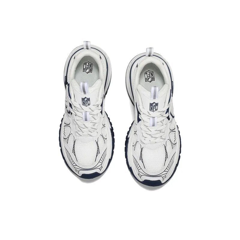 NFL Ultra S Chunky Sneakers Unisex Low Top White Blue-3