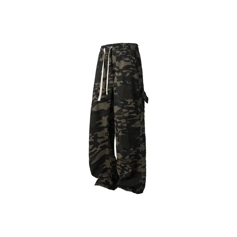 Warrior Ride The Wind Collection Open Ended Smile Collection Jeans Unisex Camouflage-2
