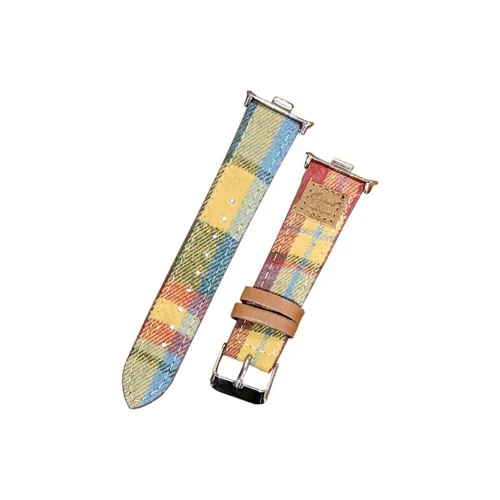 CHUANGYIDA Red Beige Compatibility Watch Band 145~210mm Woolen Material