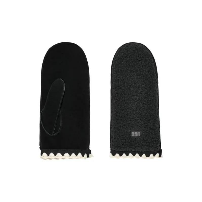 UGG Polyester Knit Gloves Women's Black-1