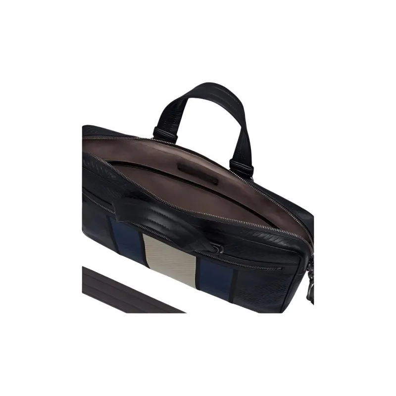Bottega Veneta Leather Briefcases Handbags Men's Black-3