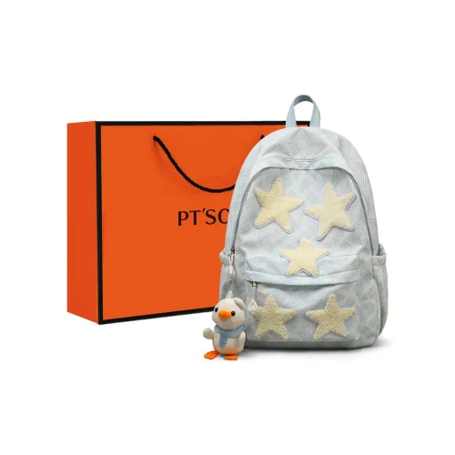 PT'SON Fabric Backpack Regular Women's Light Blue