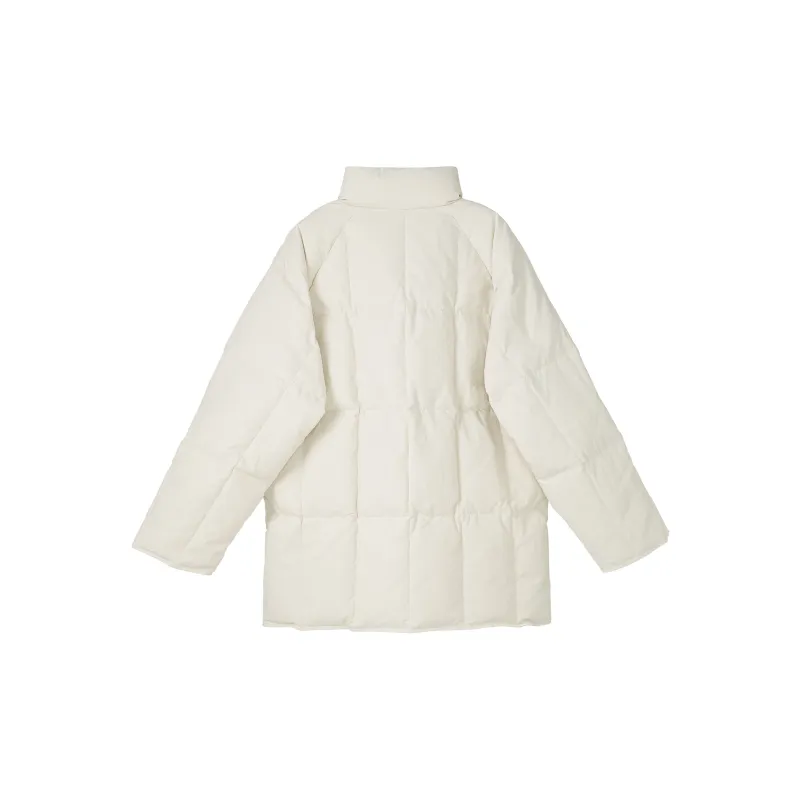 Fstudio Fall And Winter 2 in 1 Multicolor 90 Fill Power White Duck Down Down Jacket Coat Women's White & Green-1