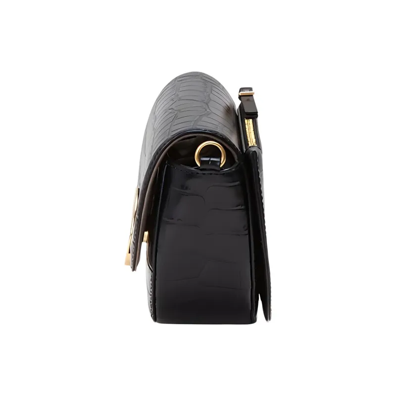 ORYANY Cow Leather Saddle Bag Shoulder Bag Crossbody Bag Regular Women's Black-2