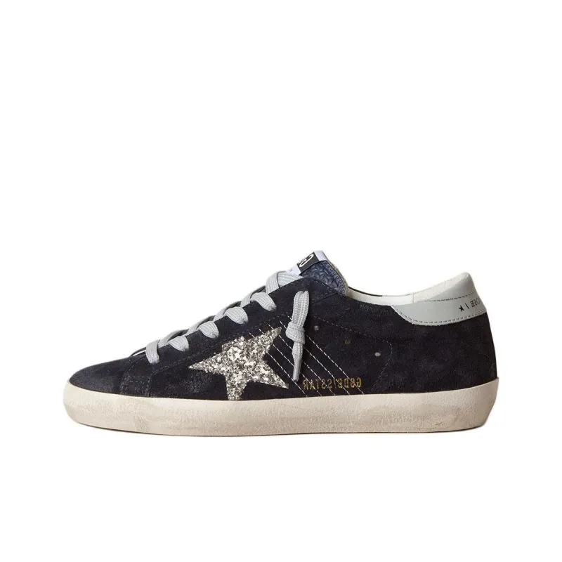 Golden Goose Super Star Low Top Skateboard Shoes Women's Dark Blue-0