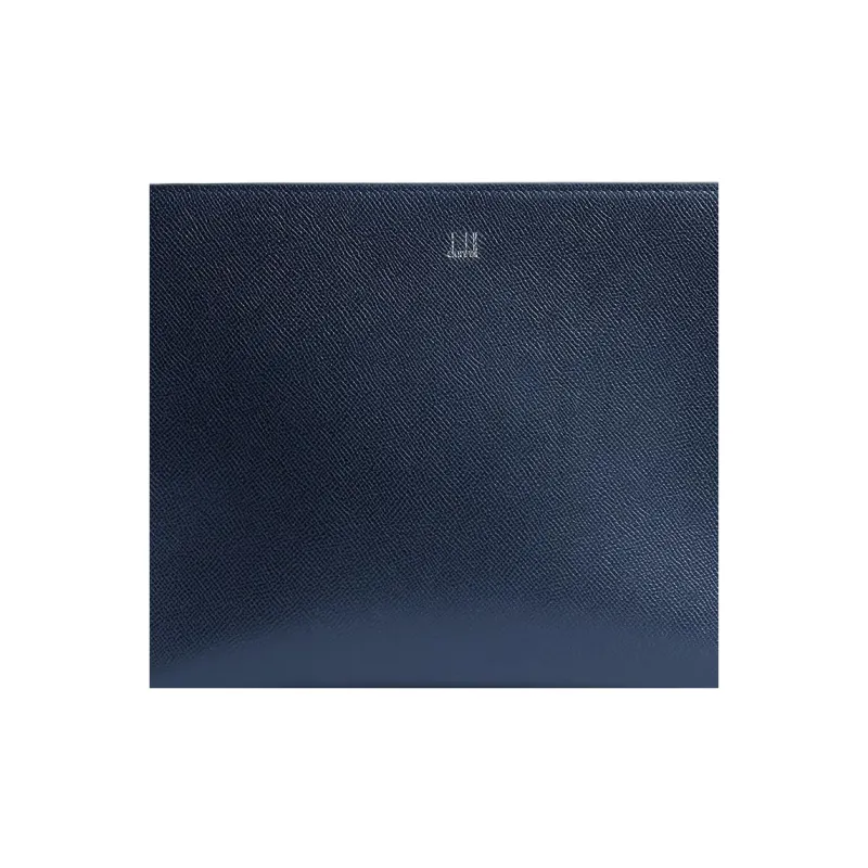 Dunhill Full Grain Small Cow Leather Clutch Men's Marine Blue-4