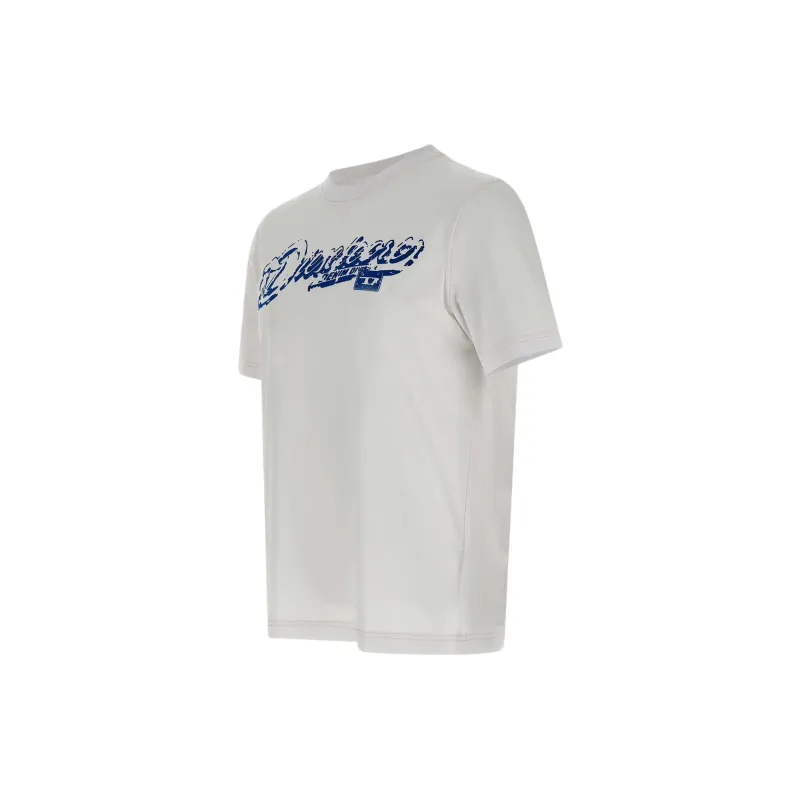DIESEL Distressed Flocked Logo T Shirt-2