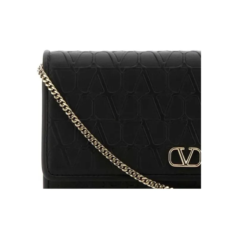 Valentino Logo Plaque Foldover Top Wallet-3