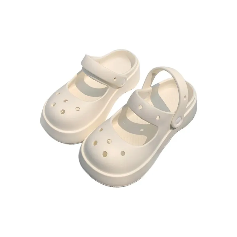 Thin Strips Slippers Women's, Cream White-0