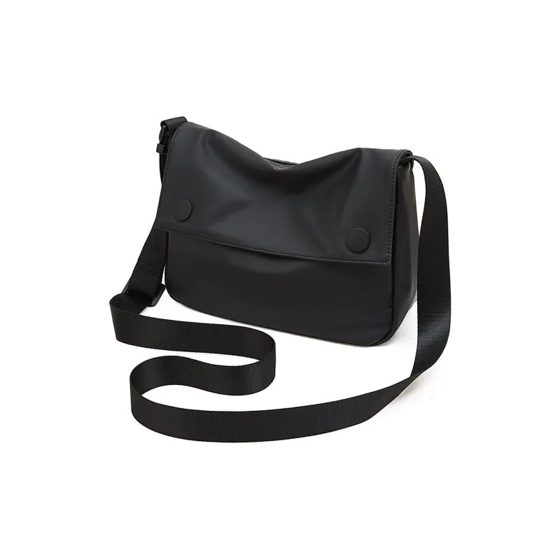 Old Man's Head Fabric Messenger Bag Shoulder Bag Men's Black-2