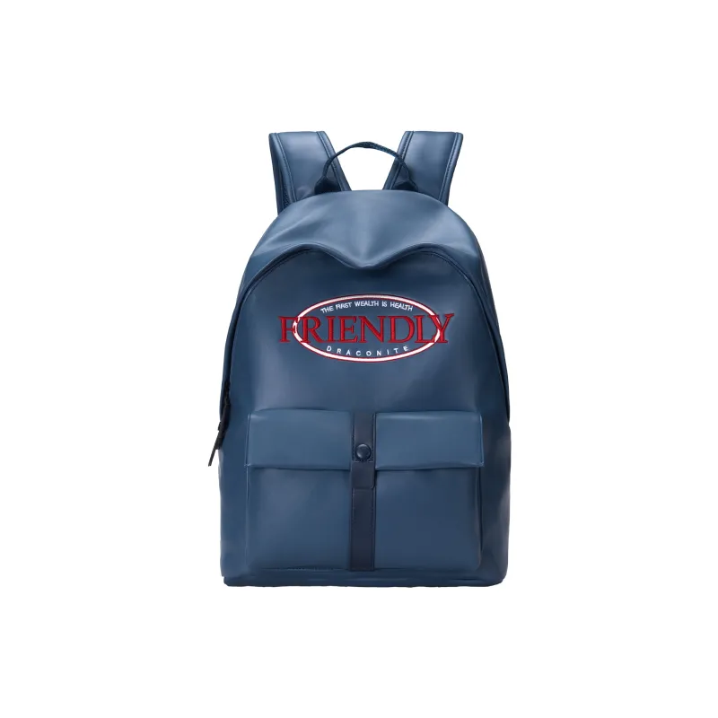 DRACONITE Polyester Backpack Regular Unisex Blue/Beige-0