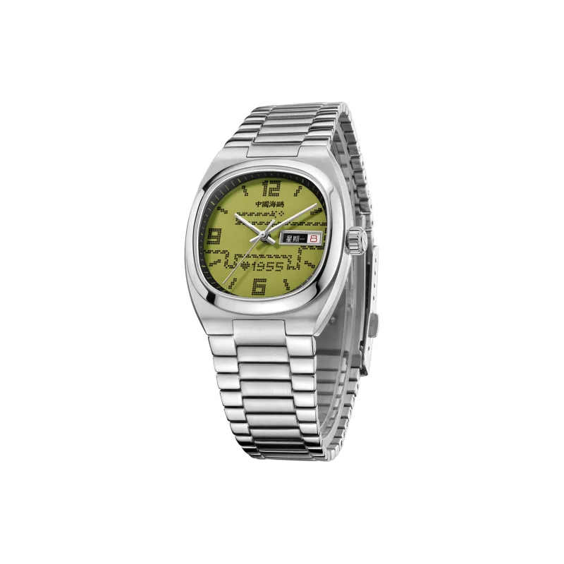 Sea Gull Retro TV Snake Special Edition Automatic Mechanical Movement Stainless Steel Watchband Watch Unisex Green Dial-1