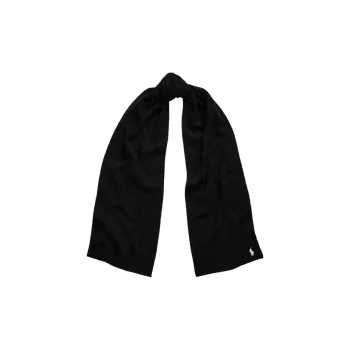 Ralph Lauren Logo Embroidered Cable Knitted Scarf