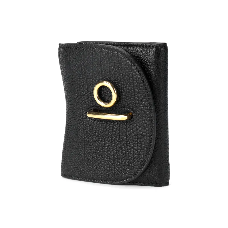 Burberry Calfskin Wallet Women's Black-2