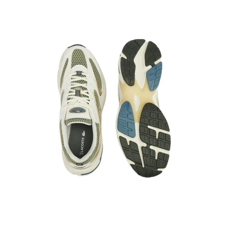 LACOSTE Low Top Casual Shoes Men's Beige Green-4