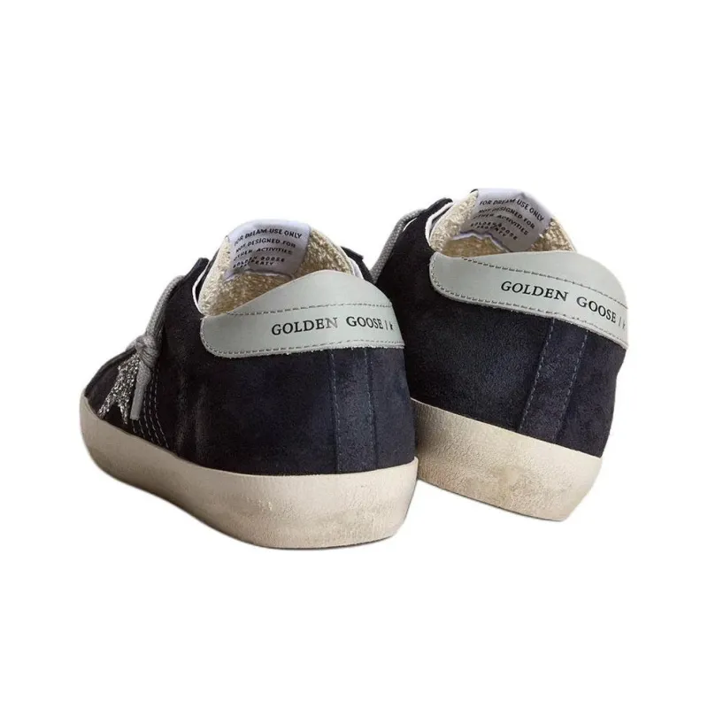Golden Goose Super Star Low Top Skateboard Shoes Women's Dark Blue-3