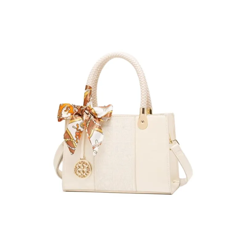 PAYOT Microfiber Synthetic Leather Handbag Regular Women's Pearl White-1