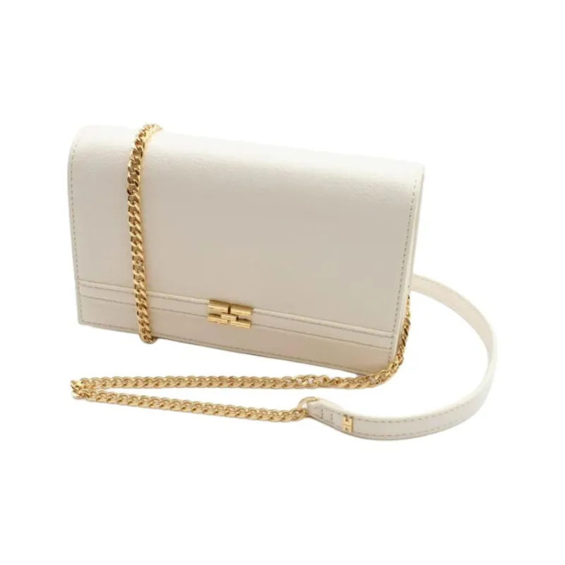 Elisabetta Franchi PU Shoulder Bag Women's Beige-1
