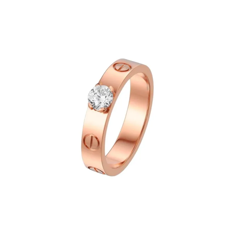 CARTIER Diamond Rings Women's Rose Gold-1