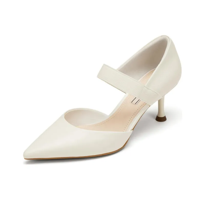 73Hours Future Melody High Heels Women's Ecru-4
