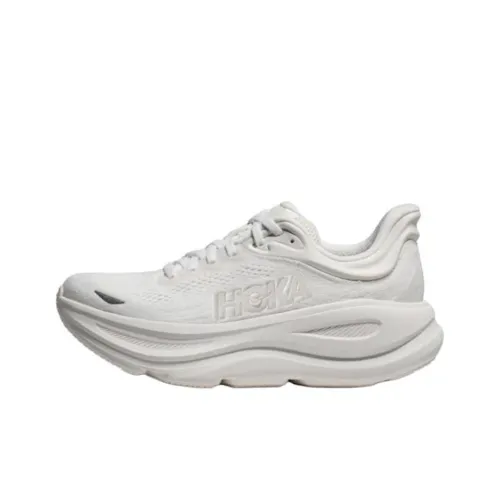 HOKA ONE ONE Bondi 9 Anti Slip Wear Resistant Low Top Casual Running Shoes Women's White
