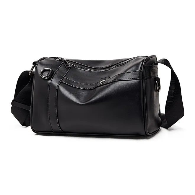 Old Man's Head Synthetic Leather Shoulder Bag, Crossbody Bag Men's Multicolor-2
