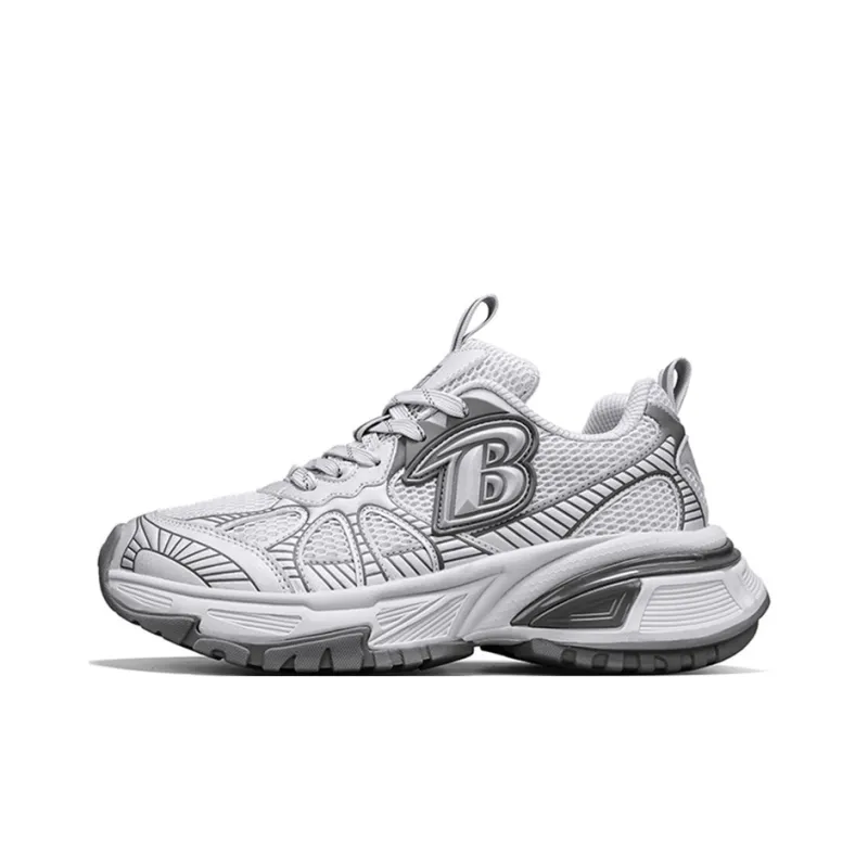 NFL Baltimore Ravens Height Increasing Wear-Resistant Breathable Slip-Resistant Low-Top Chunky Sneakers Unisex Gray-0