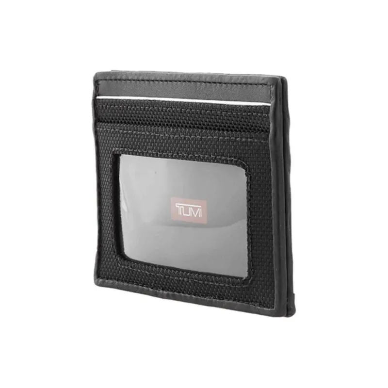 TUMI Alpha Leather Card Holder Men's Black-2