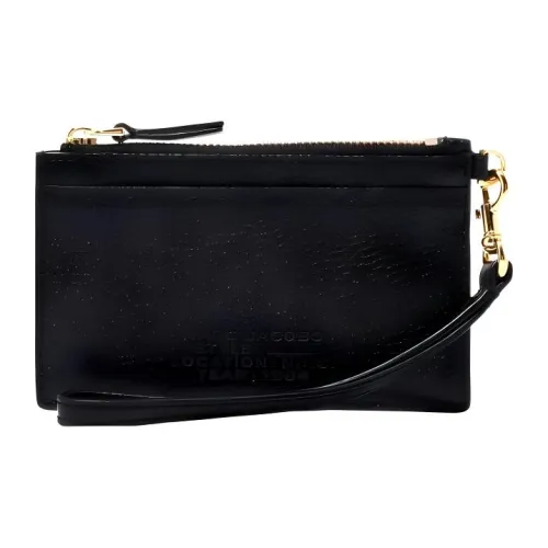 MARC JACOBS Full Grain Leather Wrist Bag Clutch Wallet Women's Black