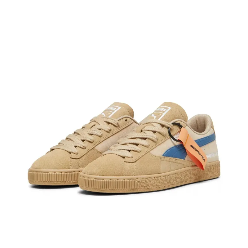 SUEDE x PUMA Mercedes AMG Petronas Motorsport Anti Slip Wear Resistant Low Top Skateboard Shoes Men's Brown-2