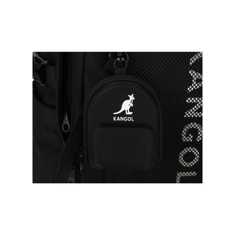 KANGOL Nylon Backpack Unisex Black-6