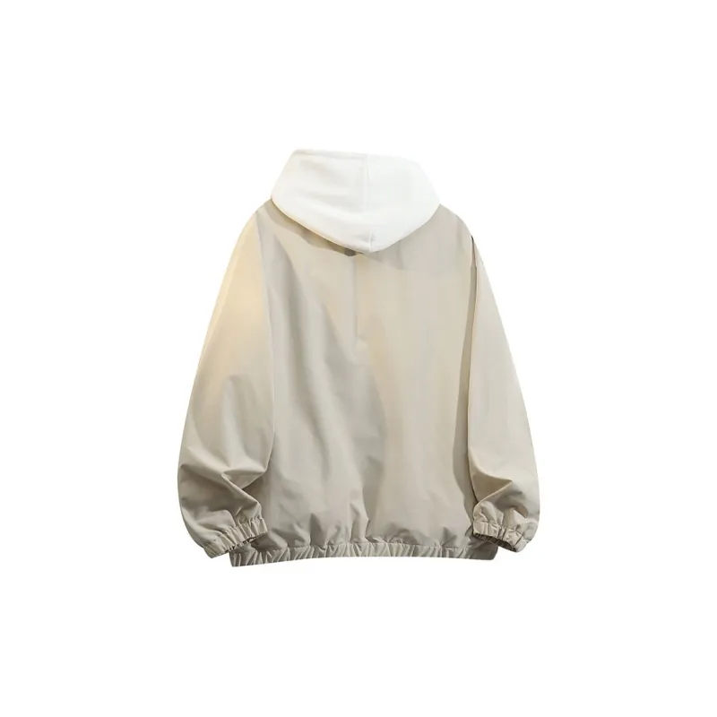 YOSICIL Jackets Coats Unisex Cream Gray-9
