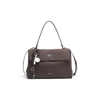 Mulinsen Polyurethane Tote Bag Shopping Bag Handbag Shoulder Bags Regular Women's Coffee