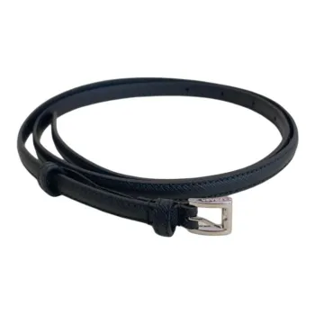 PRADA Leather Belts Unisex Black 