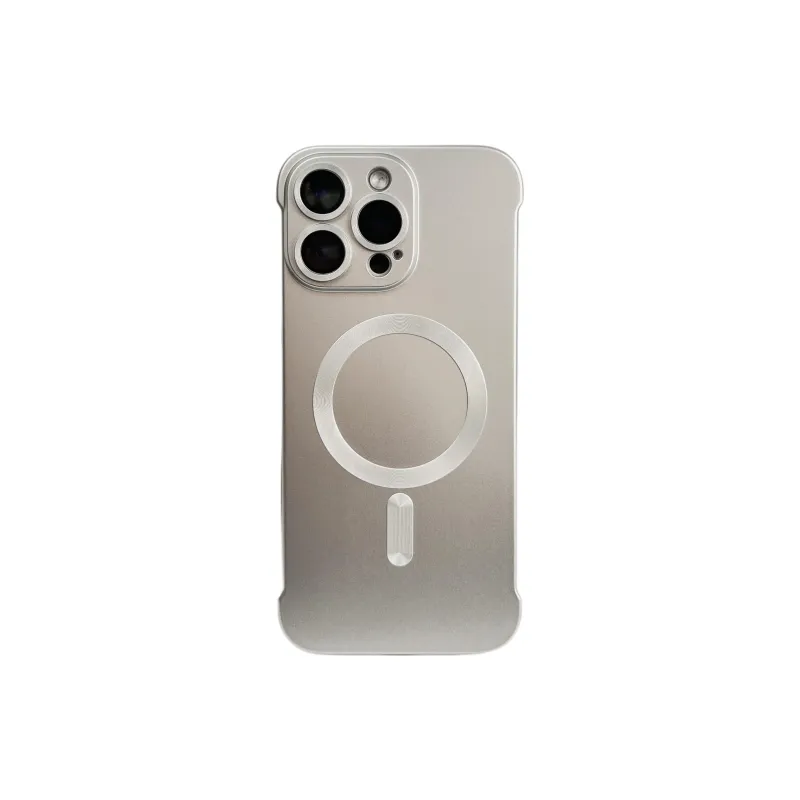 Wei Xin Acrylic Material Magnetic Bezel less Phone Cases Compatible With IPhone 16/15 Pro Max/Apple 13/14 Pro/Max-3